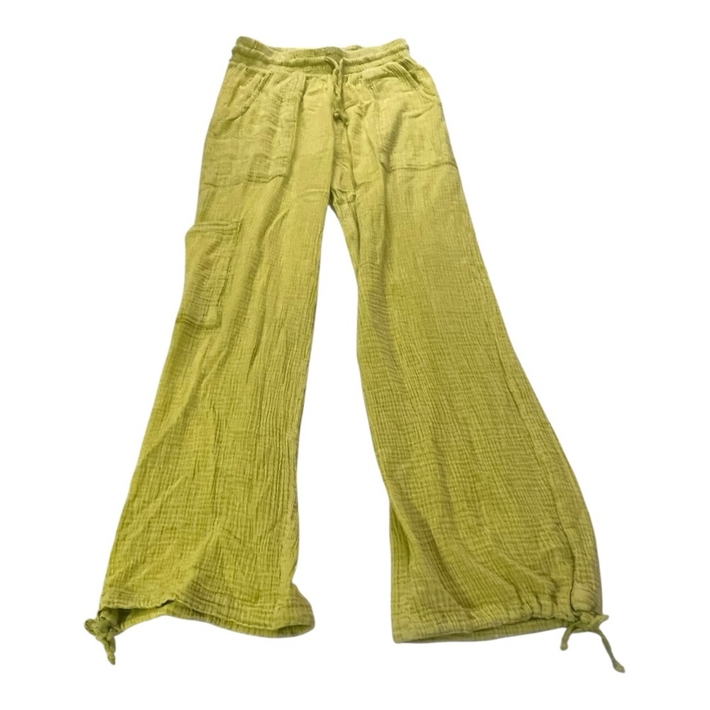 Light Lime Green | Wide-Leg Pants | Cargo